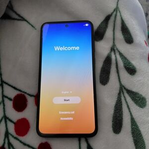 Samsung Smartphone with Black Frame and Gradient Screen